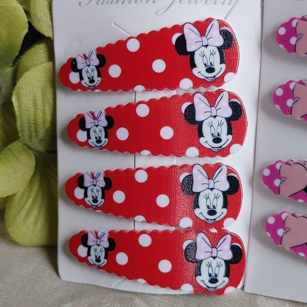 Bundle Of Minnie Mouse Hair Clip Accessories